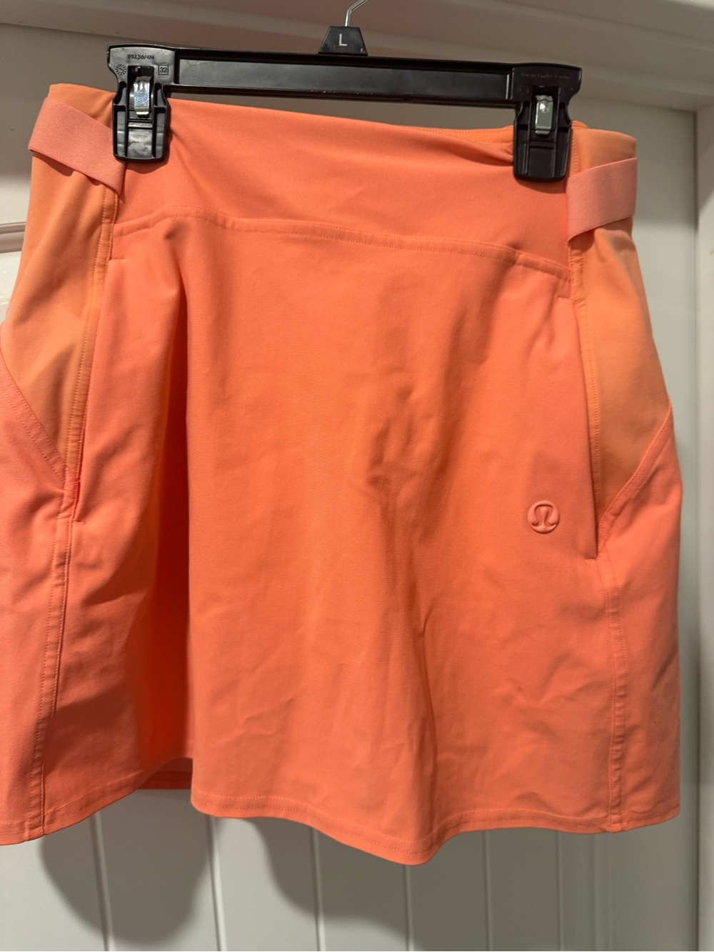Lululemon Orange Athletic Tennis Golf Skort Skirt Built-In Shorts Size 4 #110